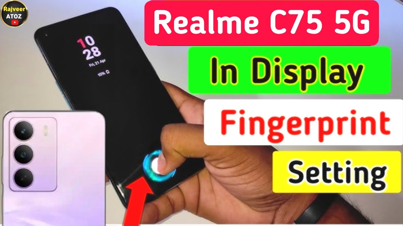 Realme c75 5g in display fingerprint setting | realme c75 5g display fingerprint lock