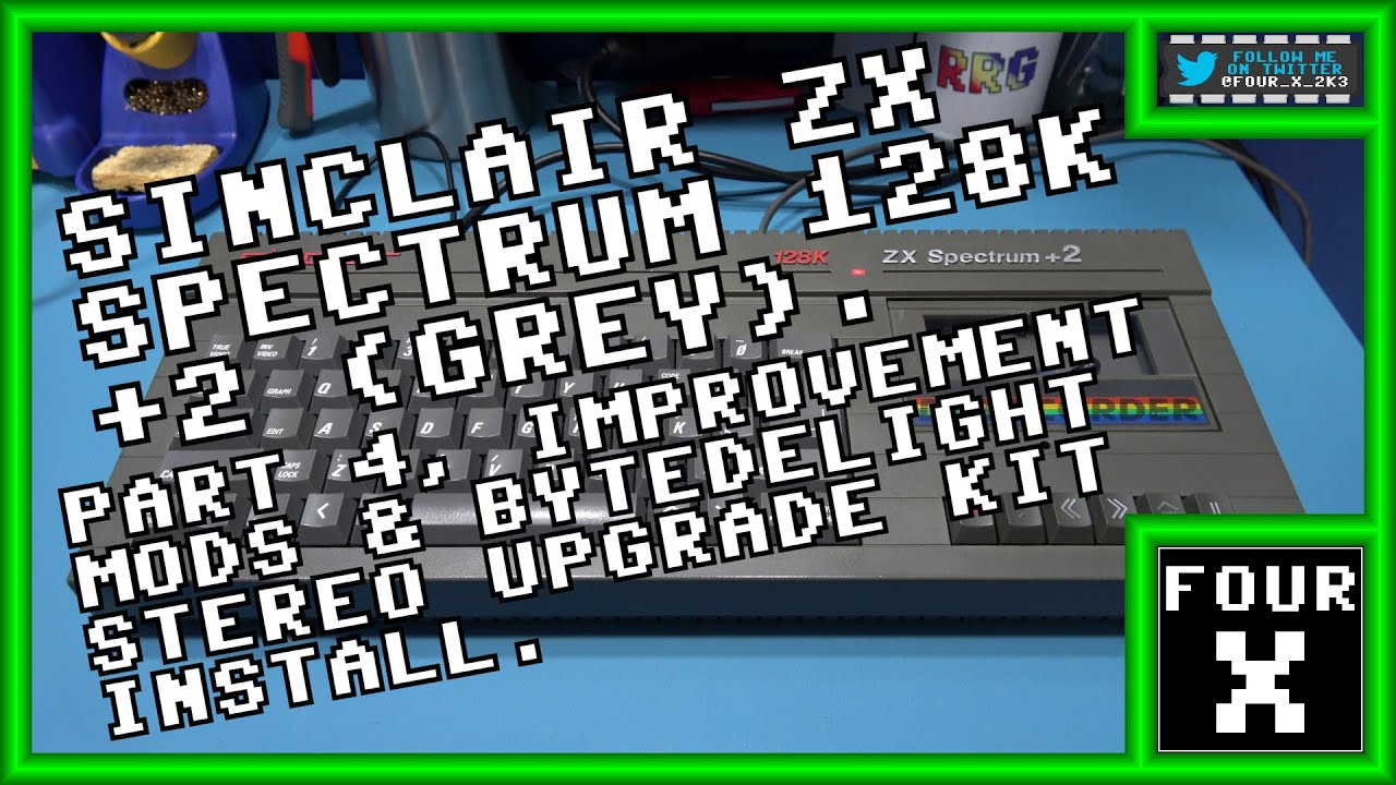 Sinclair ZX Spectrum 128K +2 (Grey) - Part 4 - Improvement Mods & ByteDelight's Stereo Upgrade Kit.