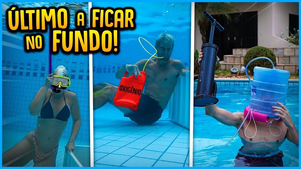 ÚLTIMO A FICAR NO FUNDO DA PISCINA GANHA 5000 R$!!  [ REZENDE EVIL ]