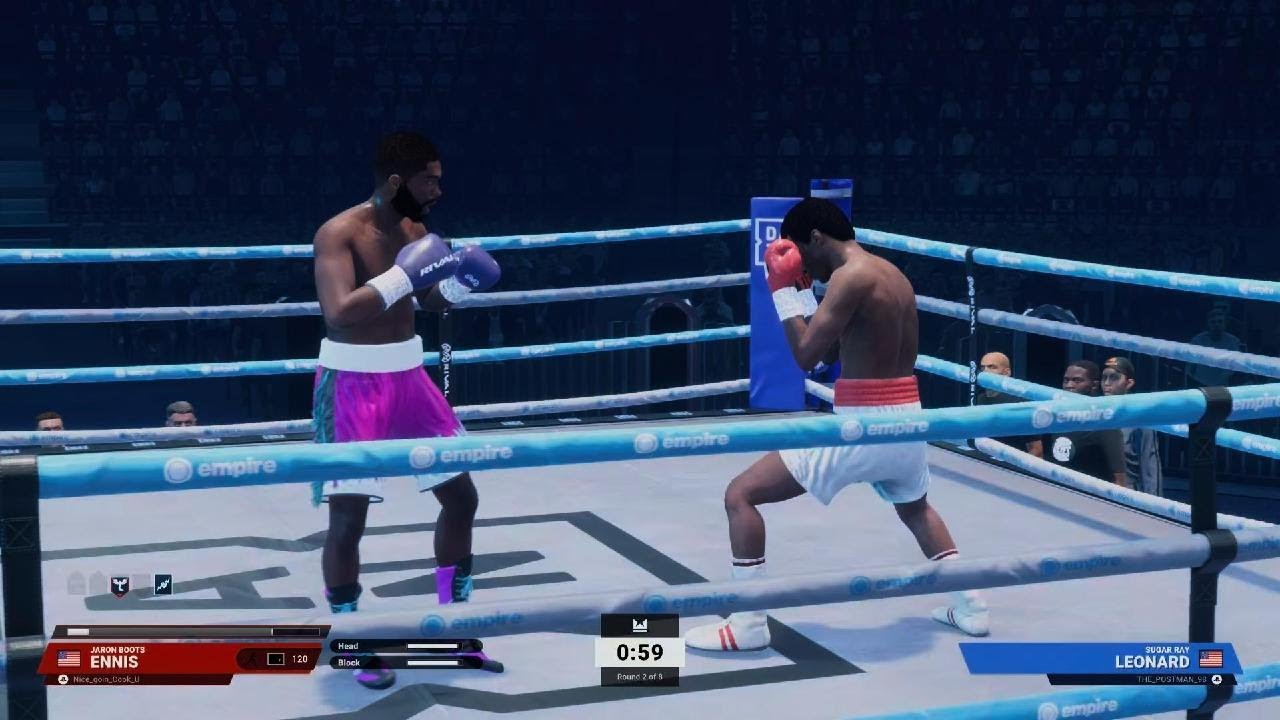 Boots fights in pocket with Sugar Ray Leonard