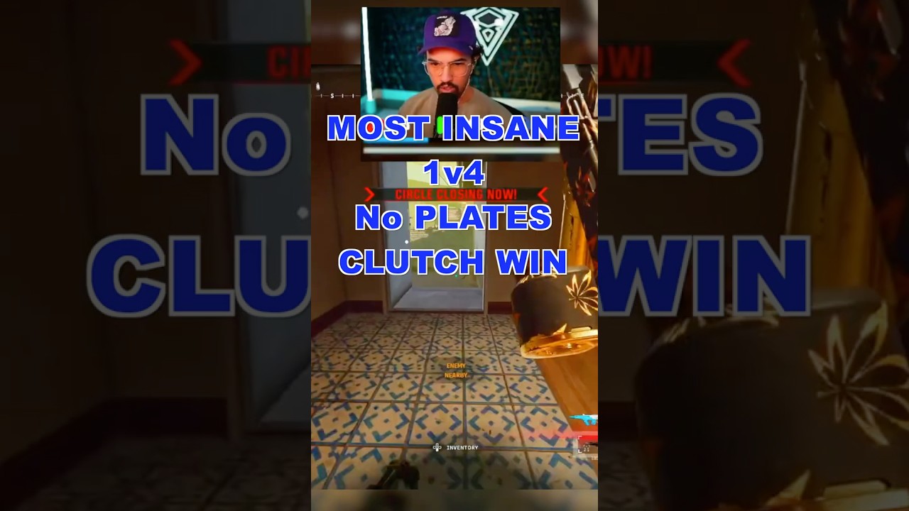 INSANE 1v4 NO PLATES CLUTCH WIN! #cod #warzone #verdansk