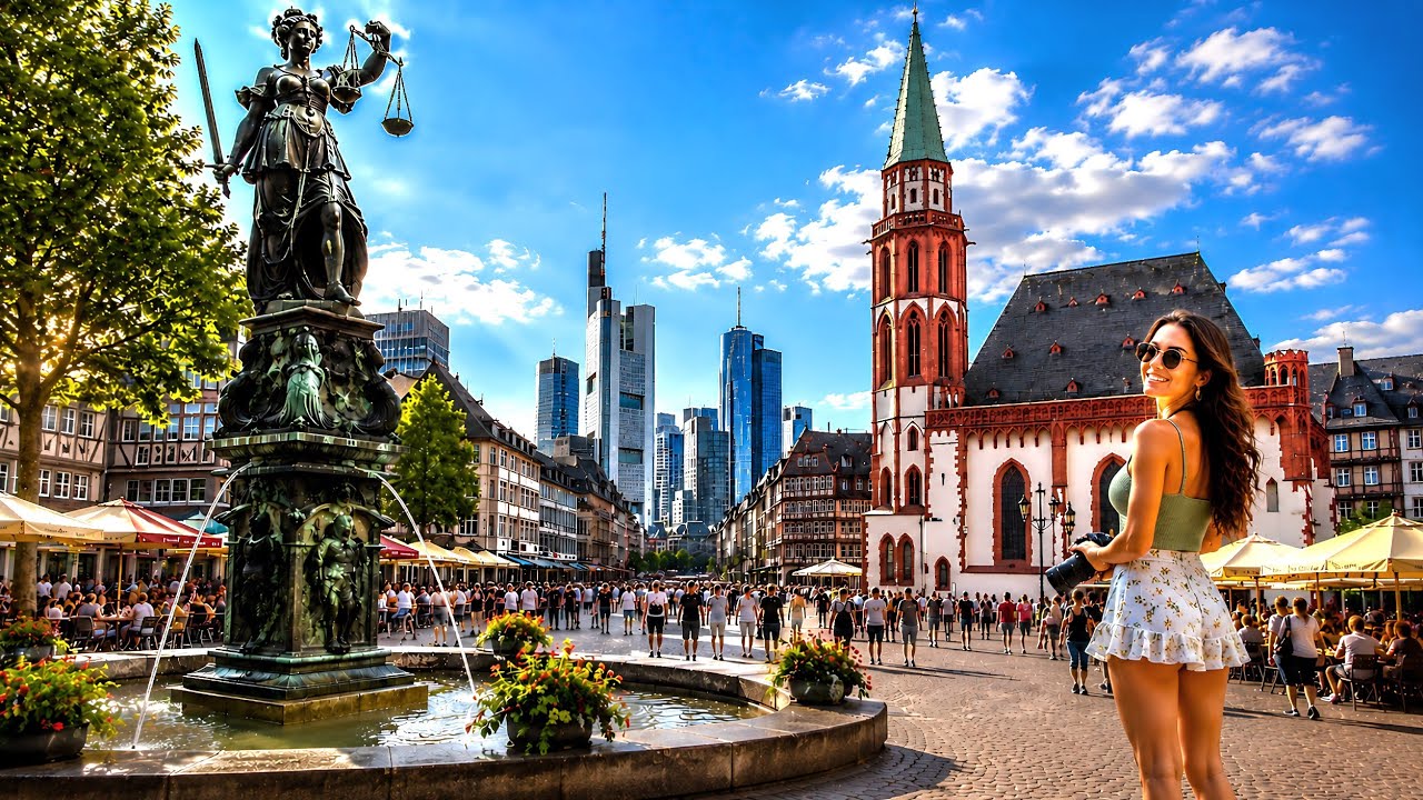 Frankfurt 🇩🇪 4K Walking Tour | Pride Parade, Römer Old Town & Korean Street Market