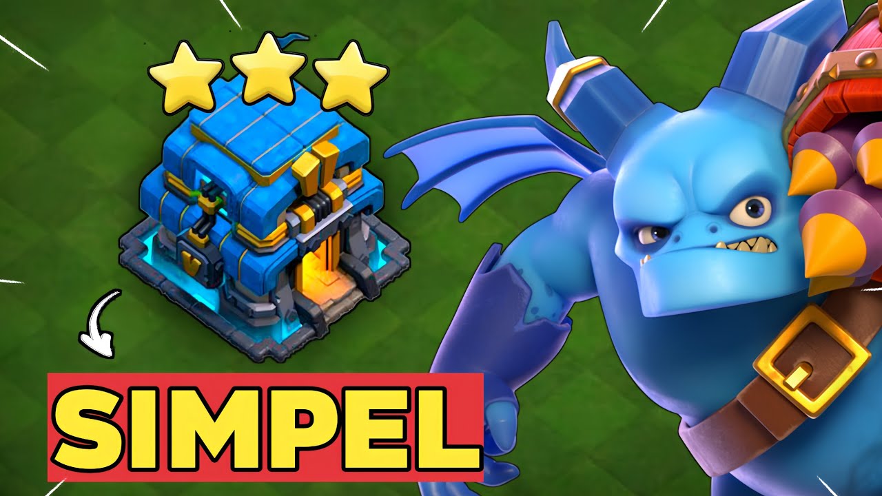 TERLALU KUAT!! TH 12 SUPER MINION BAT SPELL - Base Apapun Auto Rata !! - Clash Of Clans