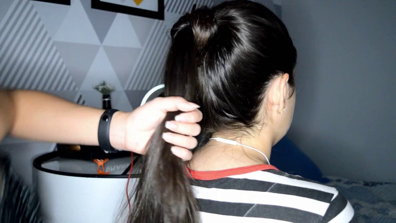 ASMR: FAZENDO PENTEADO NO CABELO DA MINHA IRMÃ ( hairstyle in hair )