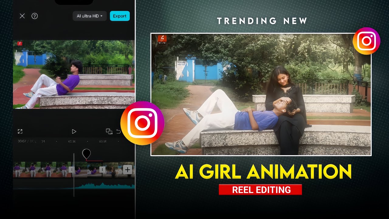 Instagram Trending Ai Girl Animation Reels Video Editing | Ai Girl Reel Editing Tutorial | Capcut 