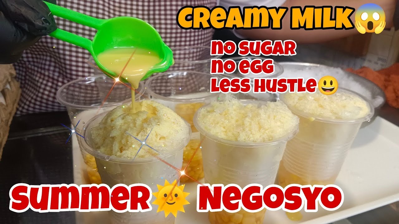 Paano Gumawa ng EASY Creamy Milk? Pang HALO HALO, Mais Con Yelo at Saging Con Yelo