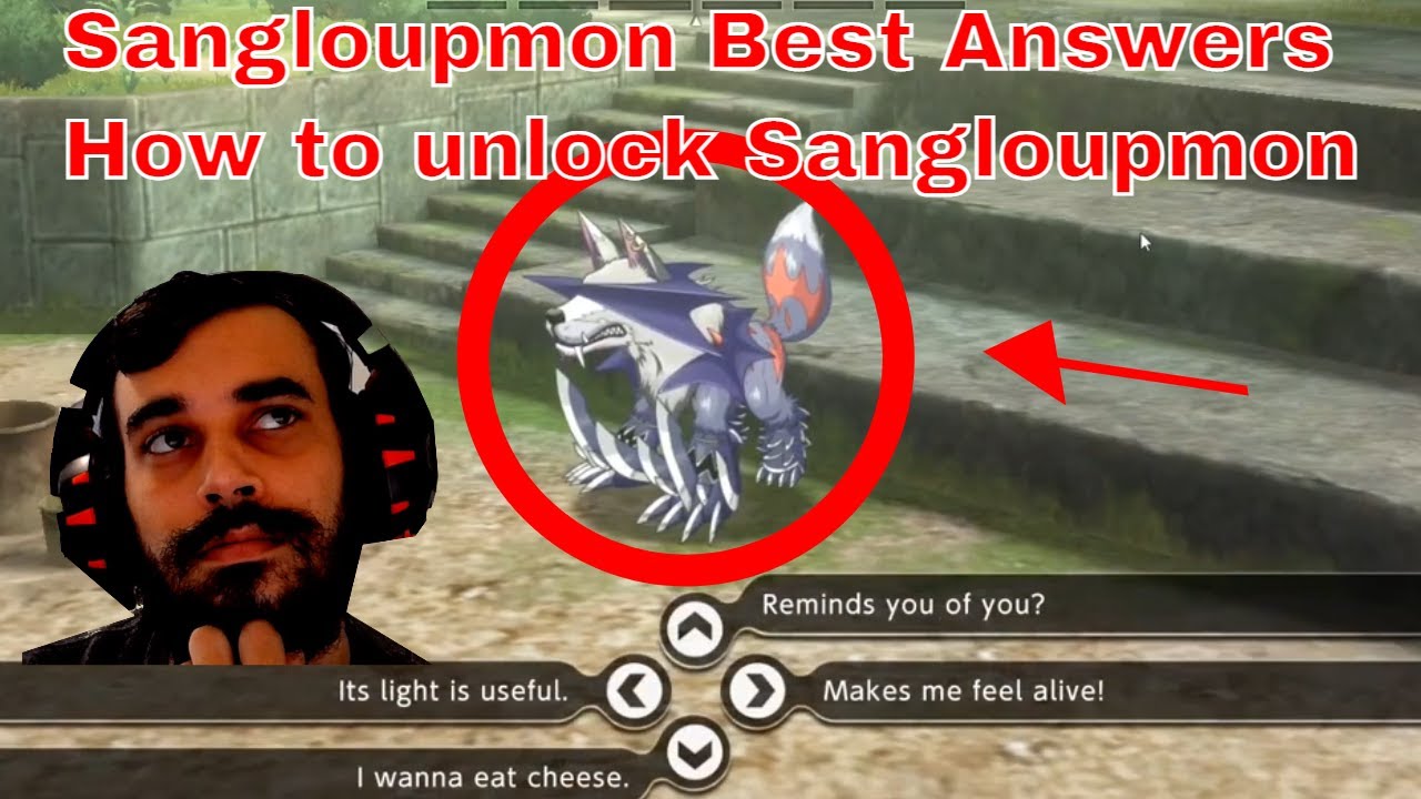 Digimon Survive Sangloupmon best answers to questions!