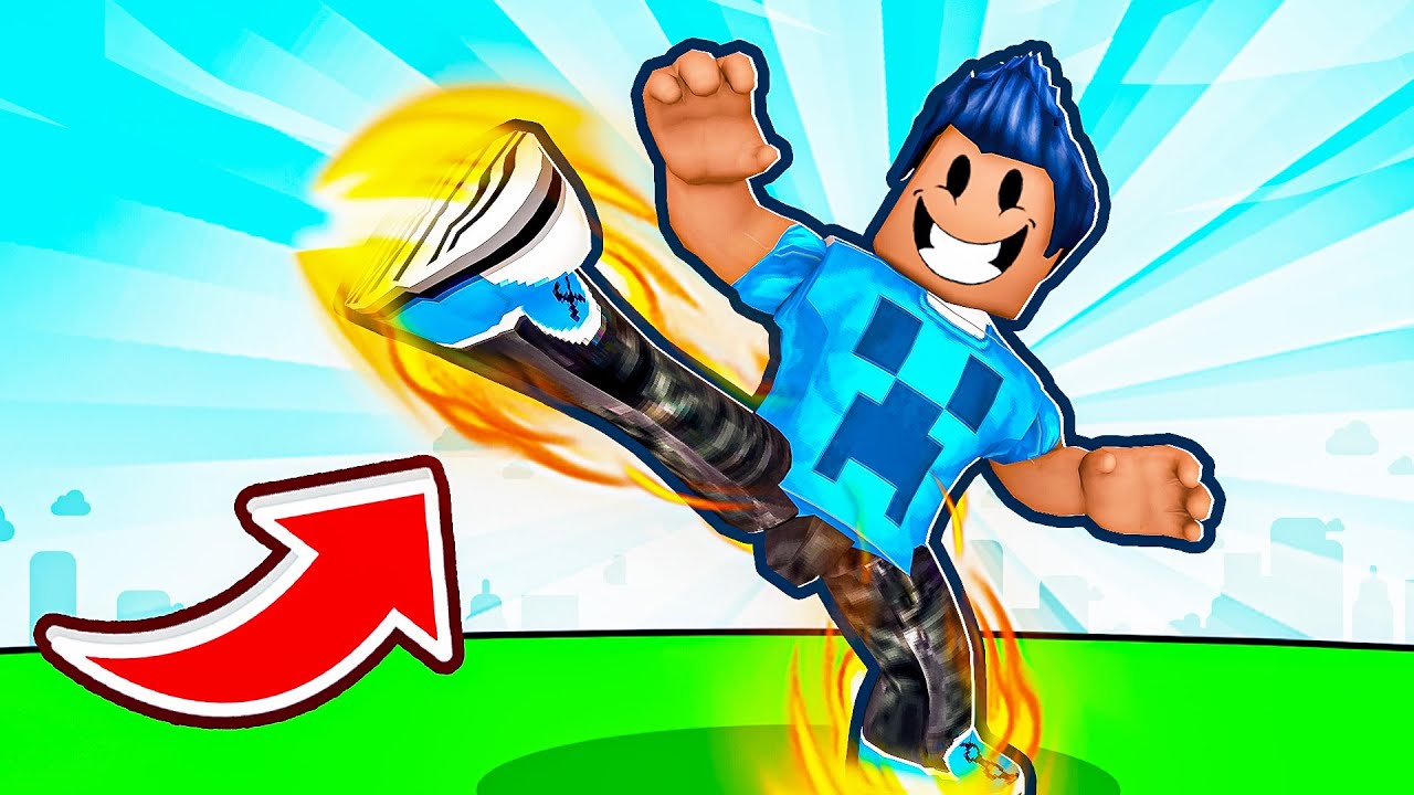 Eu CONSEGUI o CHUTE MAIS FORTE do Roblox