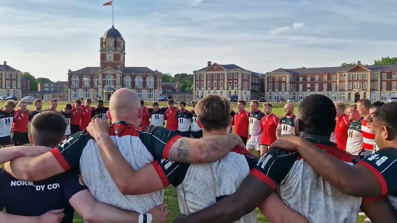 FIJIAN SOLDIERS SING WITH BRITISH OFFICER CADETS POST MATCH ❤️