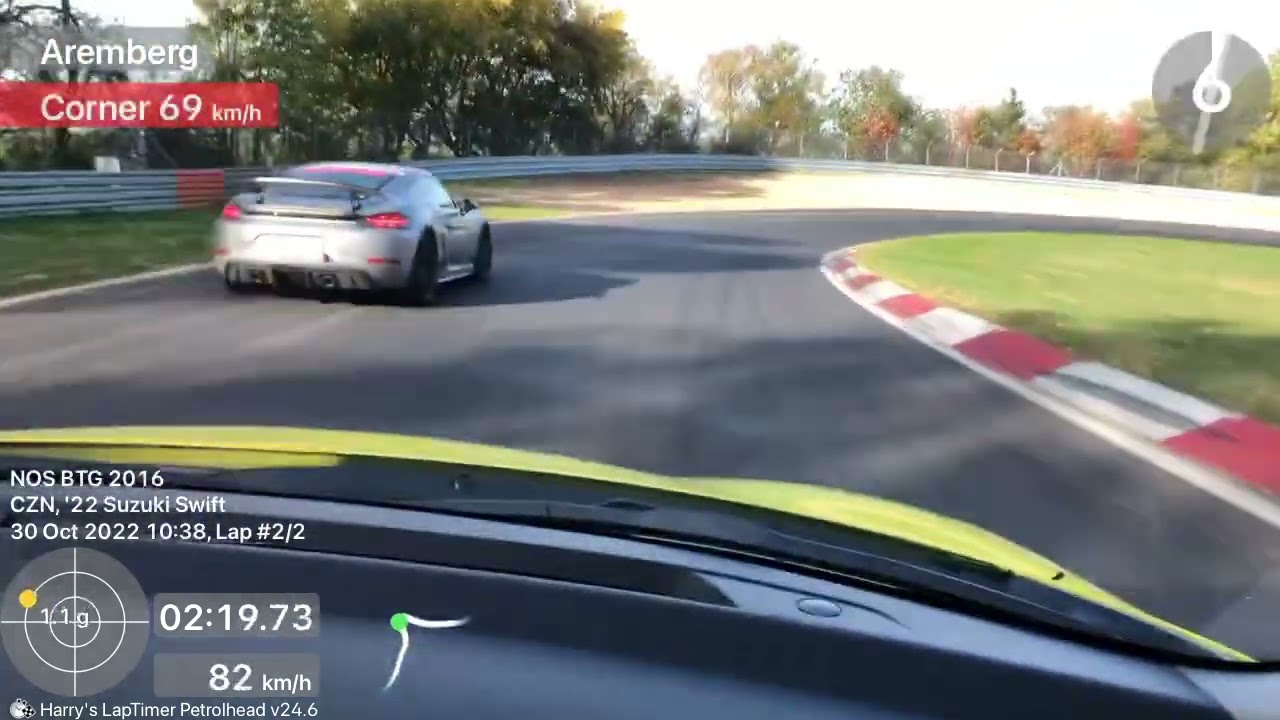Swift Sport Hybrid on Nordschleife, 199.0 km/h in Schwedenkreuz