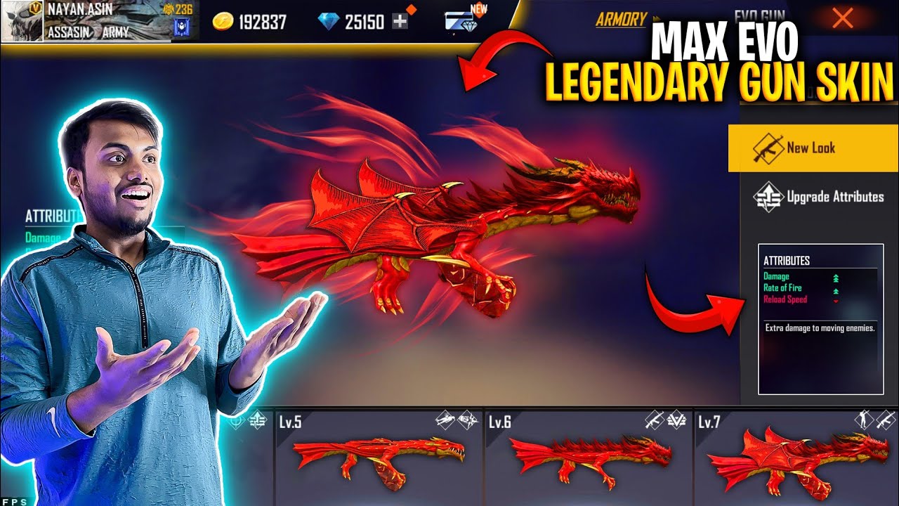 Evo Gun Skin Fully Max 7 Level Rip 25000 Diamonds 🥺 My Brother Scam My Diamonds😱 - Garena Free Fire