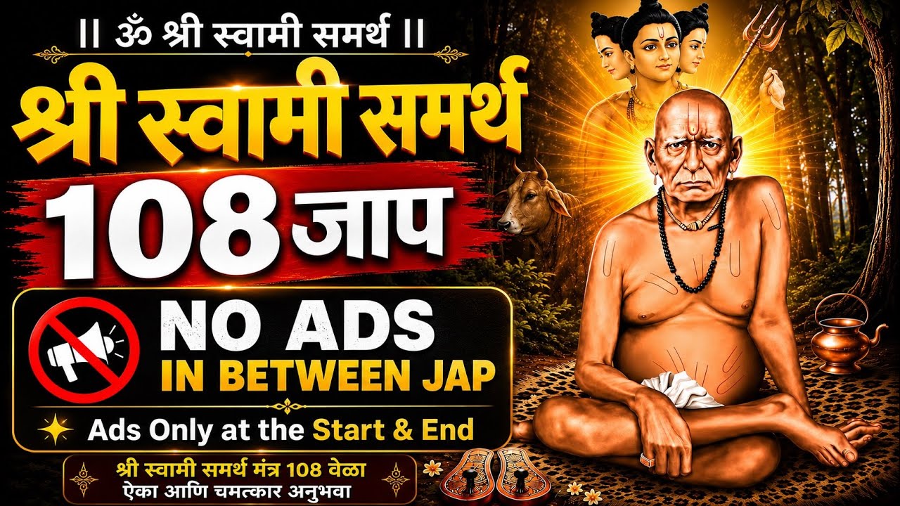 श्री स्वामी समर्थ १०८ जप | Shree Swami Samarth - 108 Times