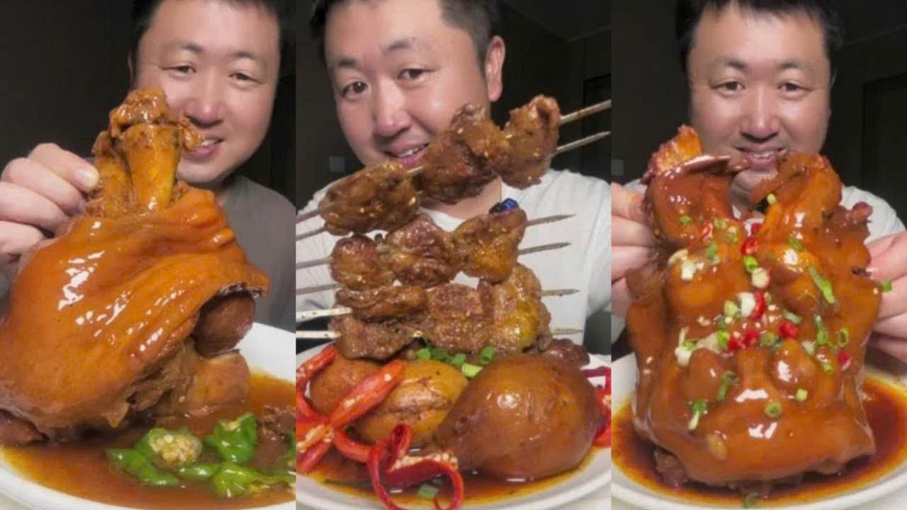 Mukbang Yang Zai Food | Eat Braised Pork Elbow, Braised Big Beef Hoof, Roast Lamb, Lamb Bone Marrow