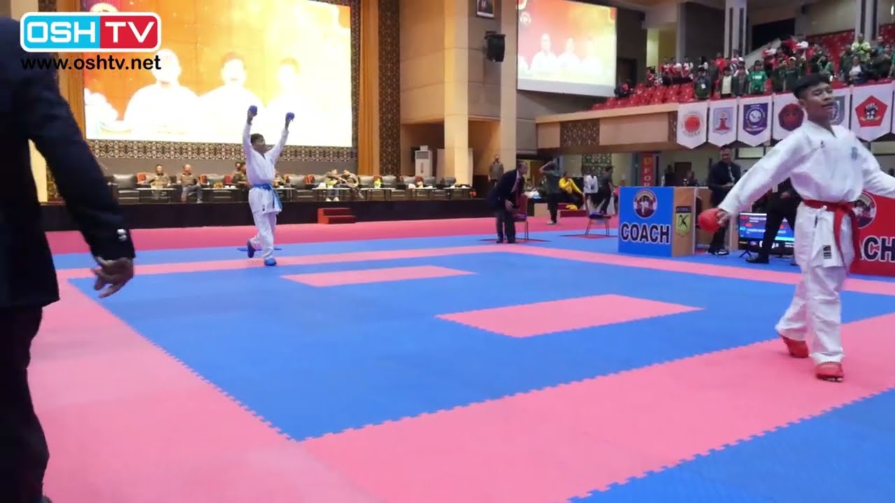 FINAL Kumite -57 Kg Putra Angga (BALI) Vs Yanur (JATIM) - Kejurnas Piala Ketum PB FORKI 2022
