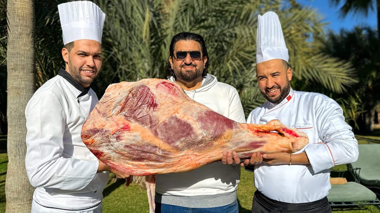 اسرار الطنجيه المراكشيه مع شيف كمال وشيف عبدالفتاح|شوي فخذ الثور الضخم!