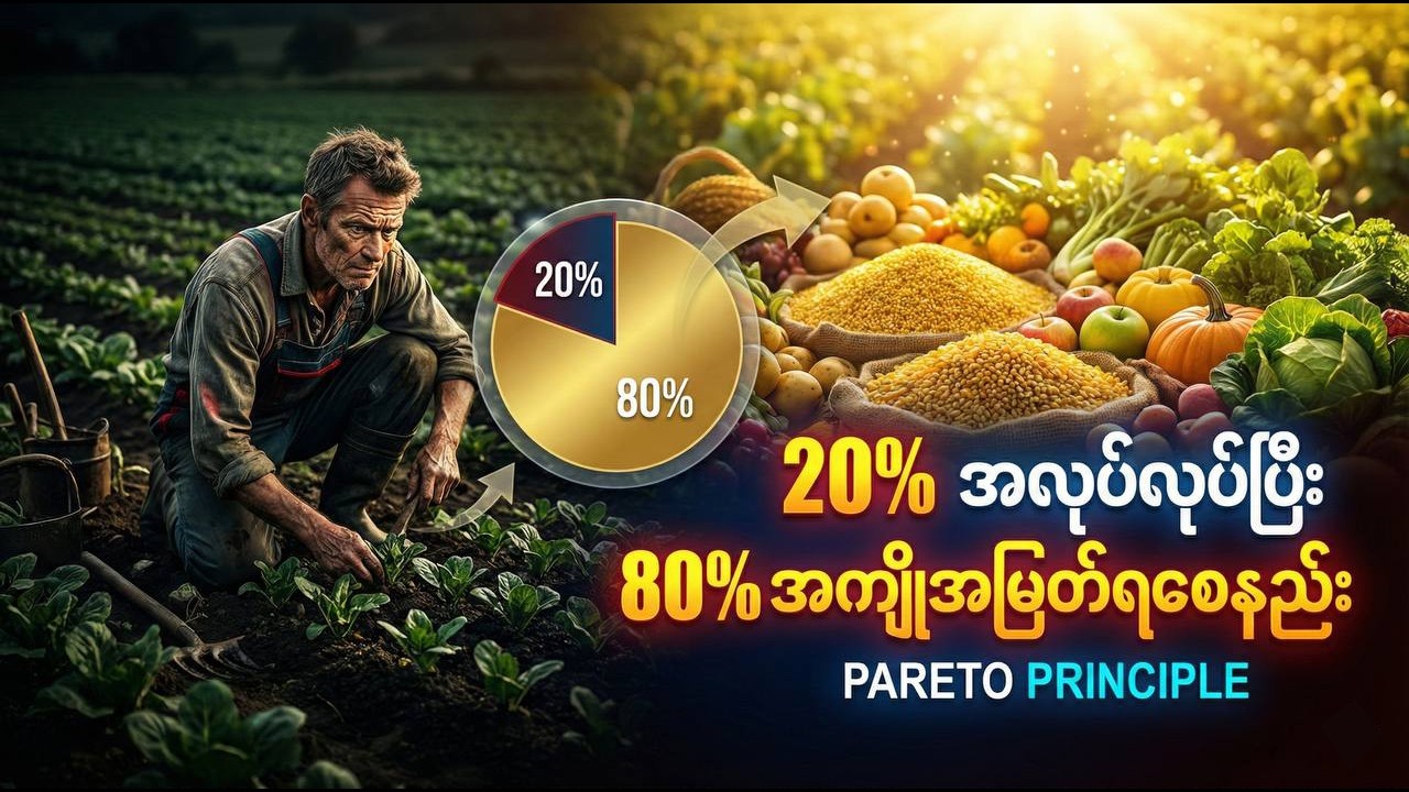 ပါရီတိုနိယာမ - ၈၀/၂၀ စည်းမျဉ်းဖြင့် အောင်မြင်မှုရယူခြင်း ⚖️