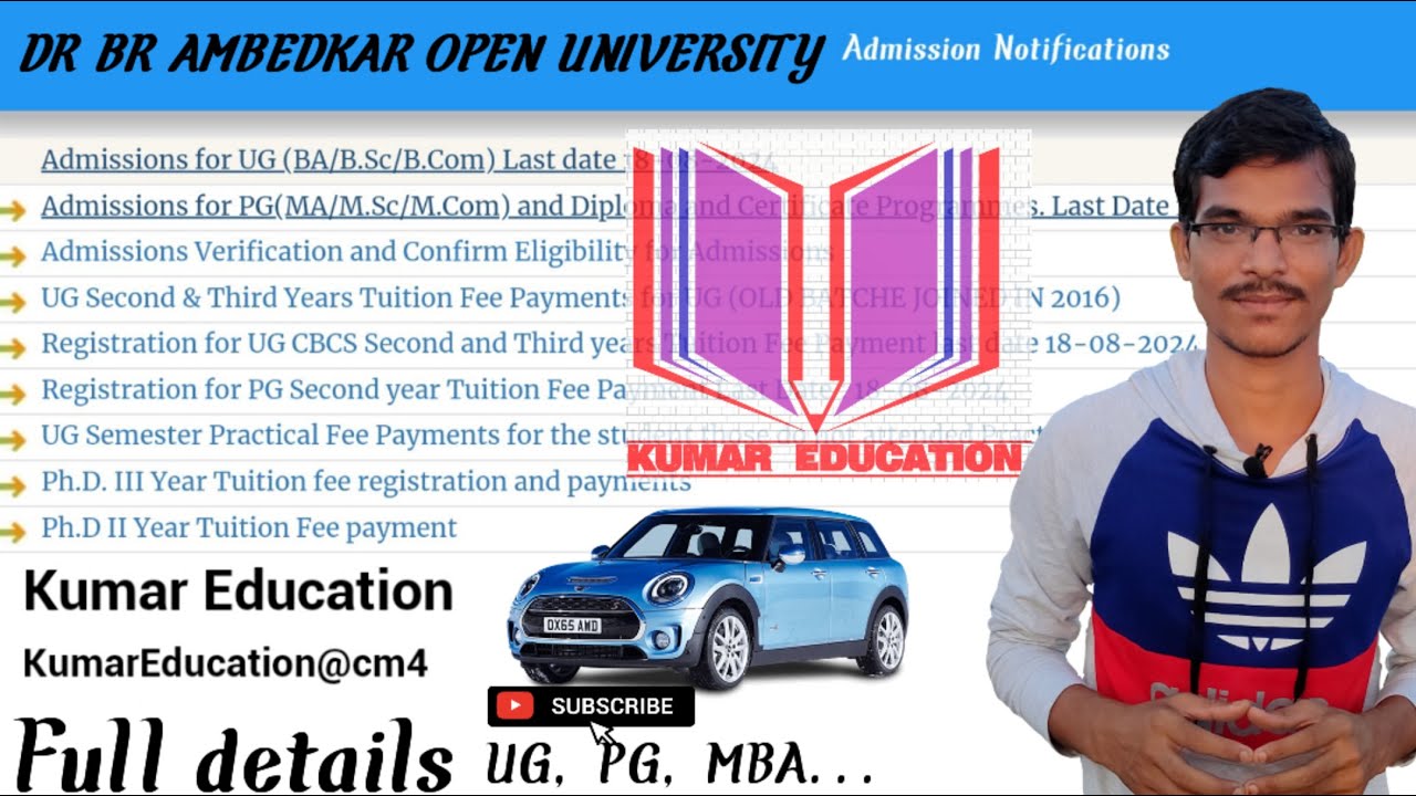 Dr. Br Ambedkar open university admission 2024 || braou online admissions 2024 || by Kumar education