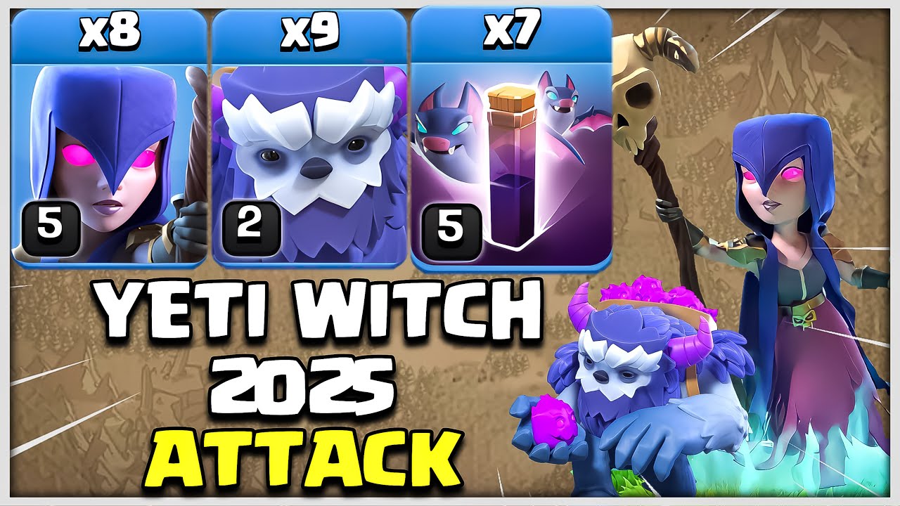 Th12 Yeti Witch Bats Ground War Attack Strategy | Clash of Clans