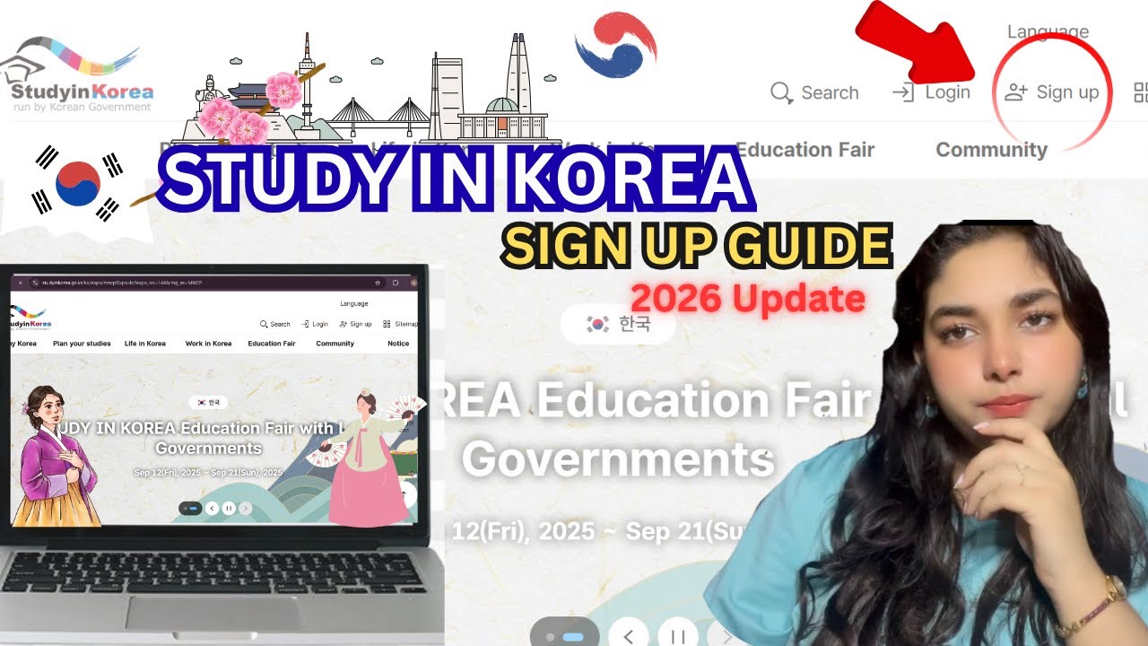 How to Sign Up on Study in Korea Website | Step by Step Guide (GKS 2026)”/online application process