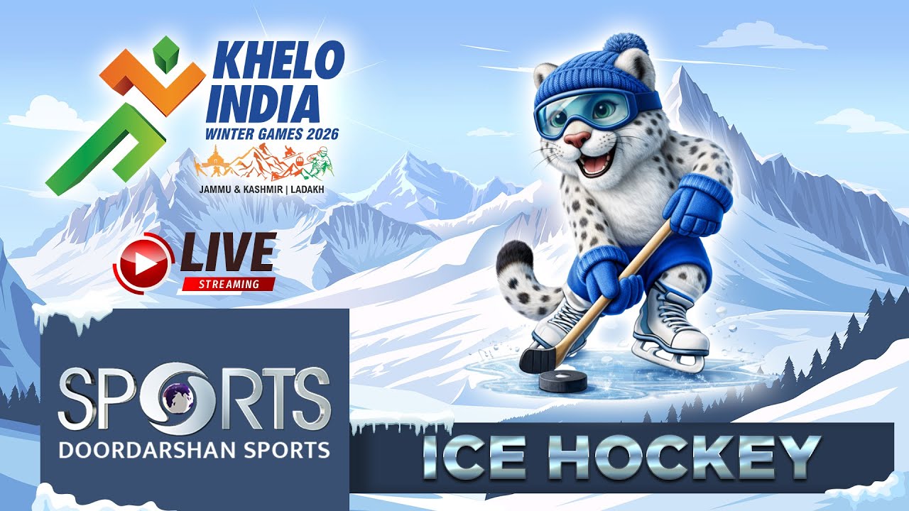 LIVE - Ice Hockey Women's - Khelo India Winter Games 2026 | NDS Stadium, Leh | Doordarshan Sports