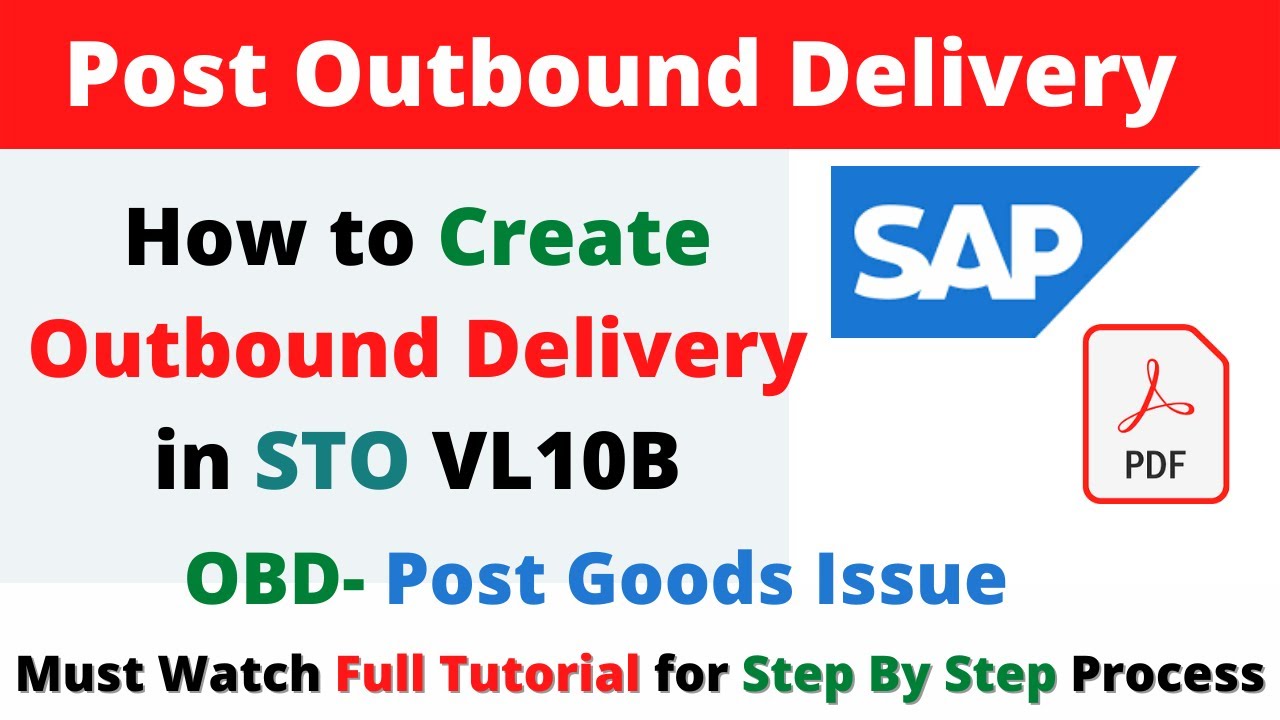 VL10B outbound Delivery to STO