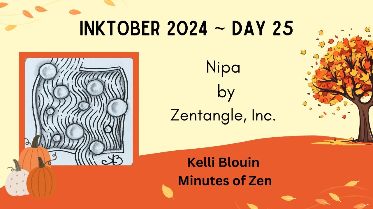 Inktober 2024 - Zentangle© - Day 25 - Nipa
