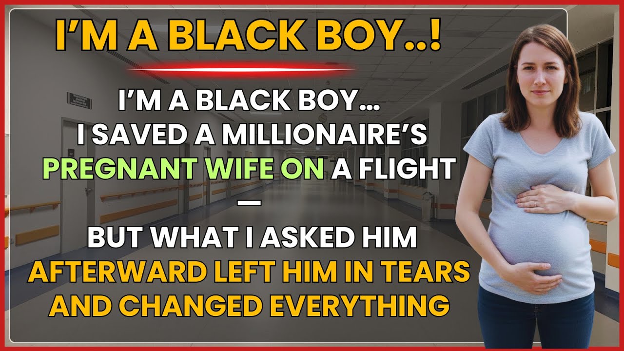Black Boy Saves Millionaires Pregnant Wife During Flight, What He Asked for Made the Millionaire Cry