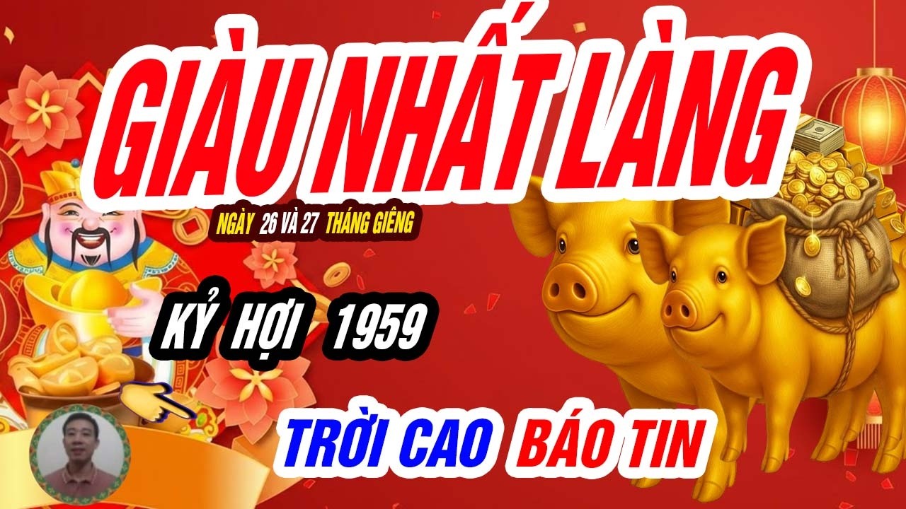 🐖 Âm Thầm Nhưng Mạnh! KỶ HỢI 1959 lộ rõ 2 ngày cuối tháng giêng 2026, TIỀN NHƯ NƯỚC