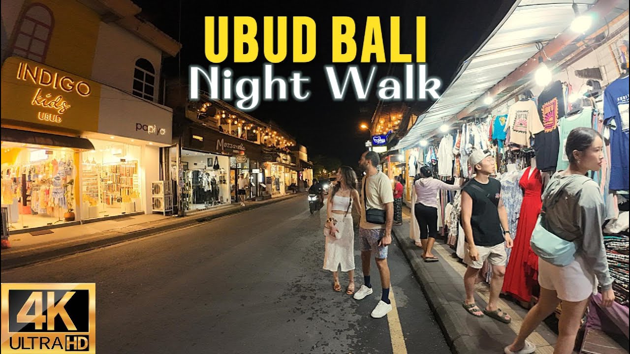Ubud Bali Night Walking Tour | Exploring Nightlife of Monkey Forest Street to Hanuman Street