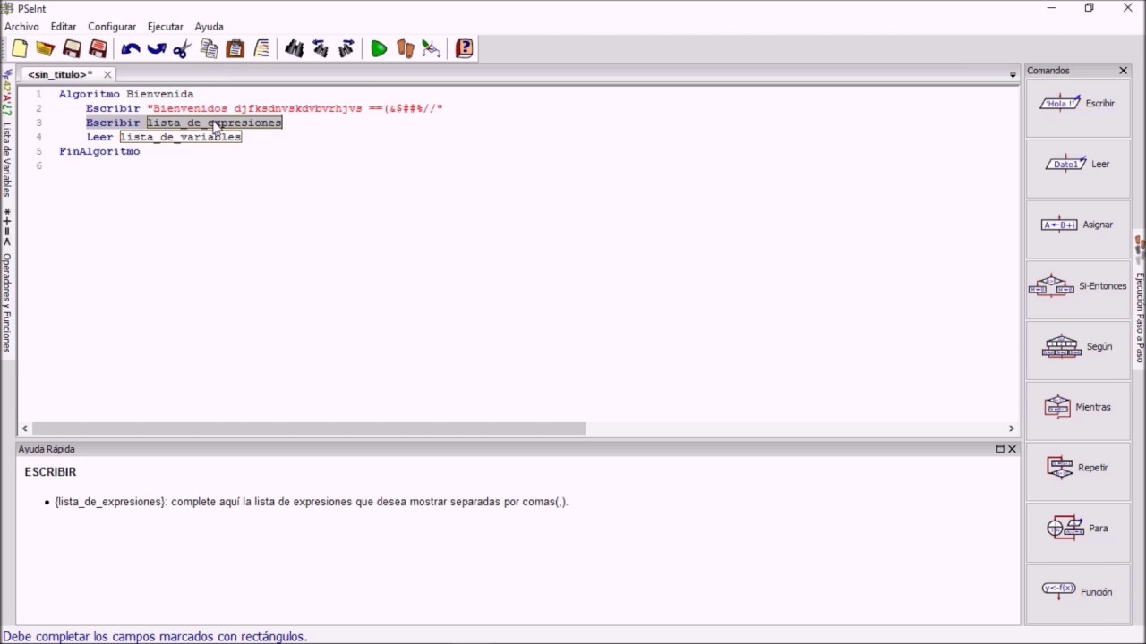 PSeint #1 Escribir y leer