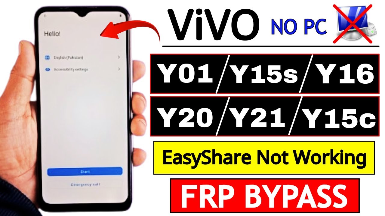 Vivo Y01/Y15s/Y16/Y20/Y21 - FRP BYPASS 2026 (EasyShare App Not Working) Without PC