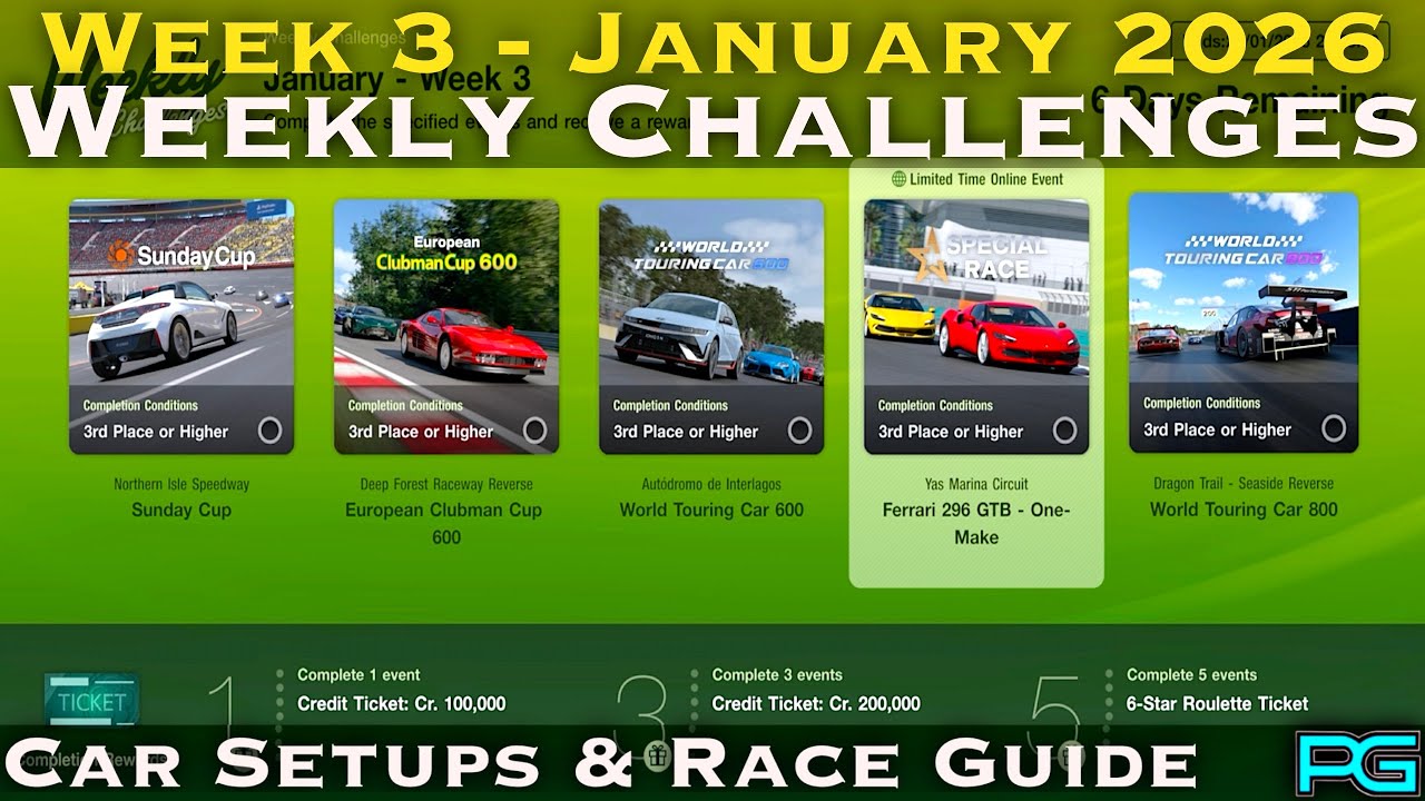 Gran Turismo 7 | Weekly Challenges Guide | January Week 3 2026
