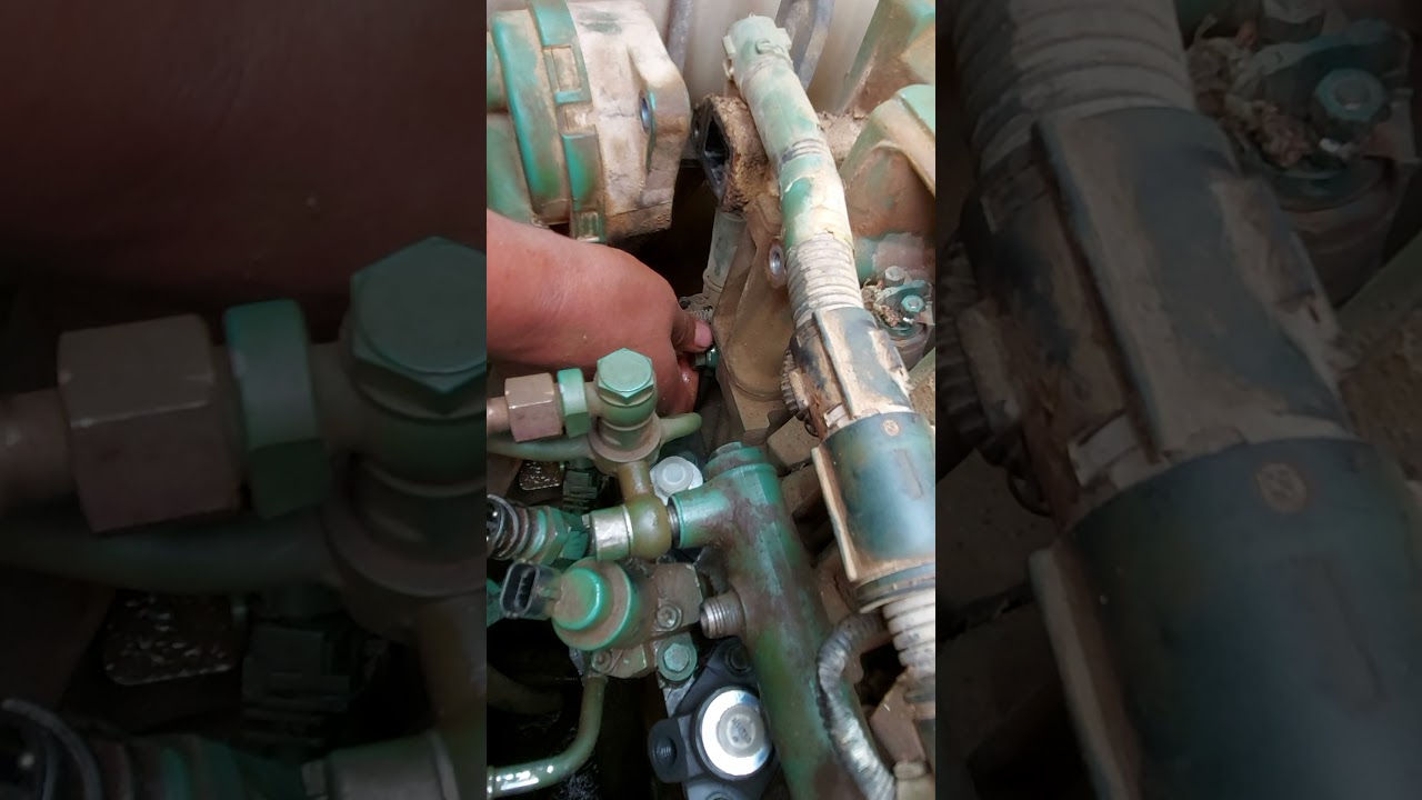 #volvo EC210blc install new fuel high pressure pump part 1