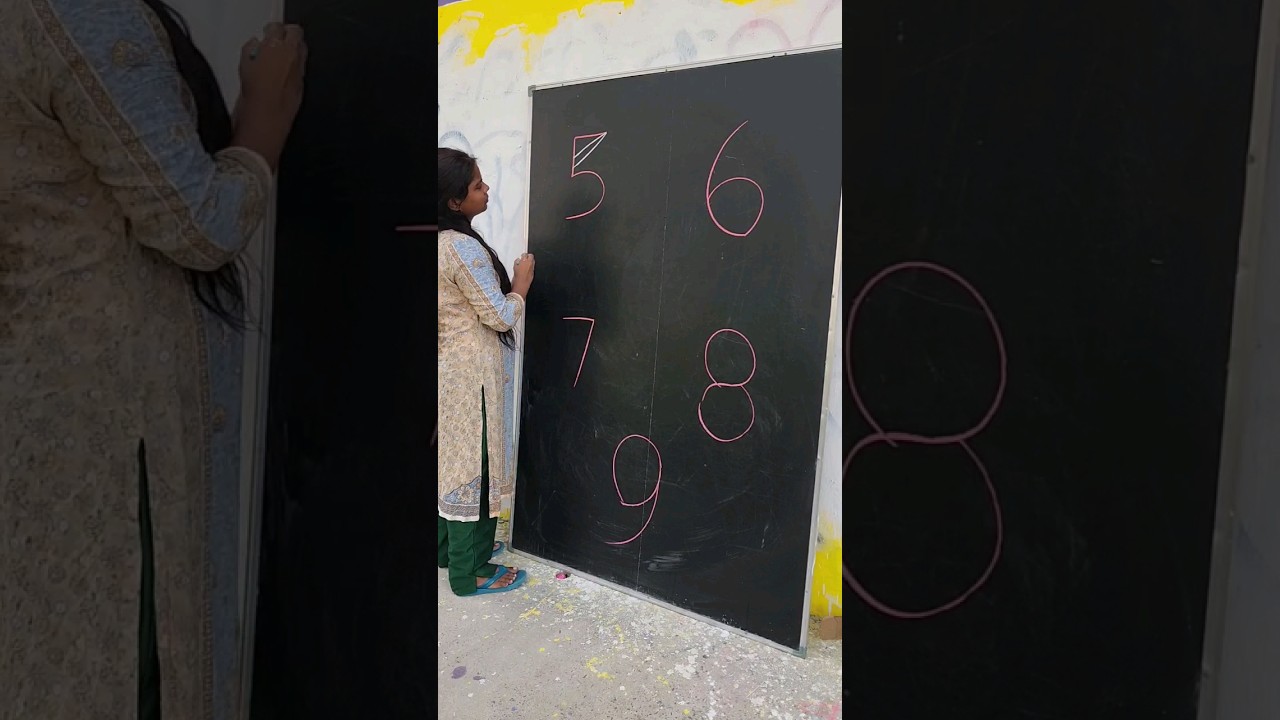 Easy Numbers 5 6 7 & 8 Drawing | How To Draw |  Part - 2 #shorts