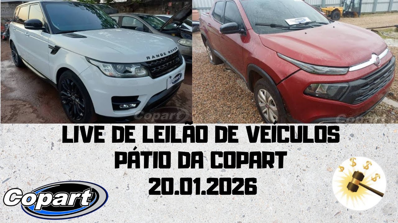 LIVE DE LEILÃO DE VEÍCULOS NA COPART 21.01.2026