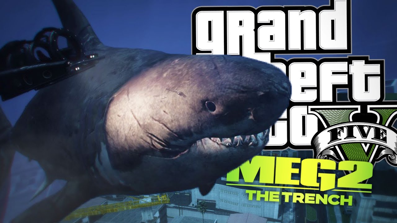 MEMBURU MEGALODON DI KOTA TENGGELAM! | GTA 5 : The Meg Mod Momen Lucu (Bahasa Indonesia)