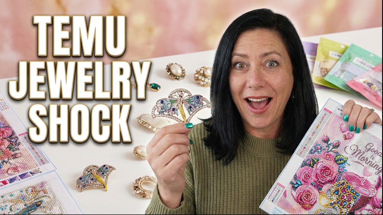TEMU 2026: Mini Haul of Vintage Jewelry + Diamond Art Partials | Honest Thoughts