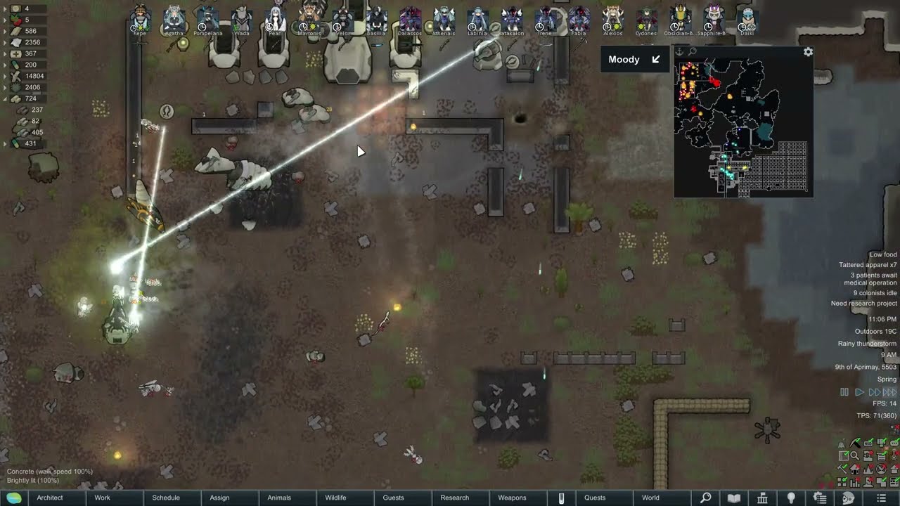 rimworld - milians vs mechanoids