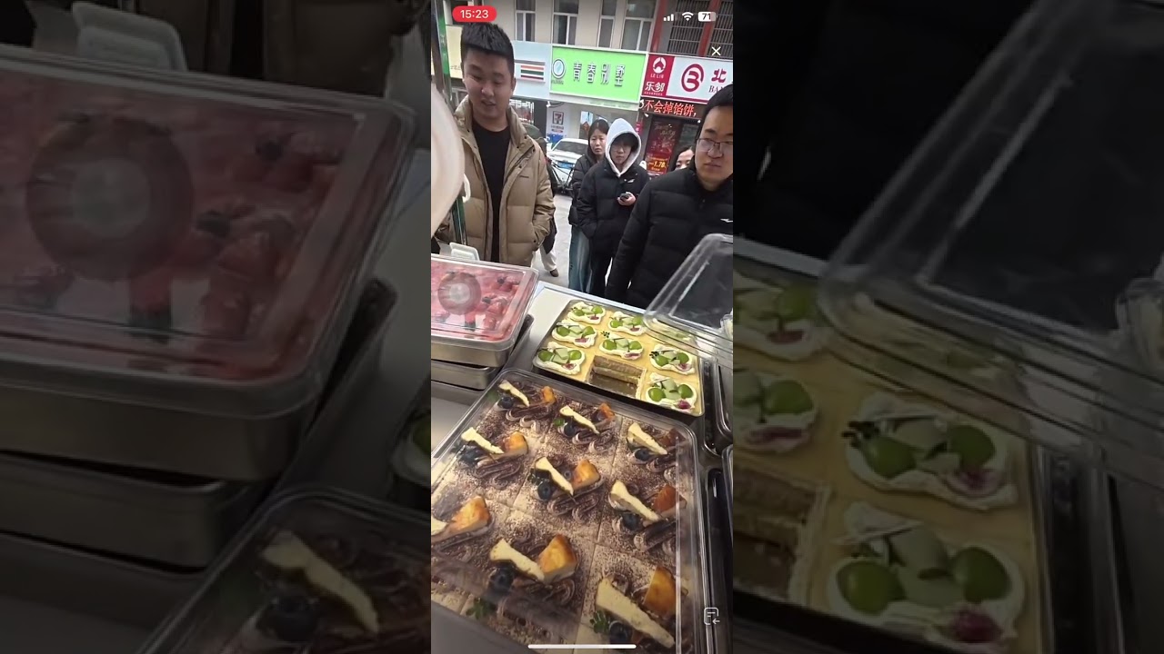 Selling Fresh Tiramisu with YiYi - 03132026 - China Street Food #tiramisu #chinafood #cake #dessert 