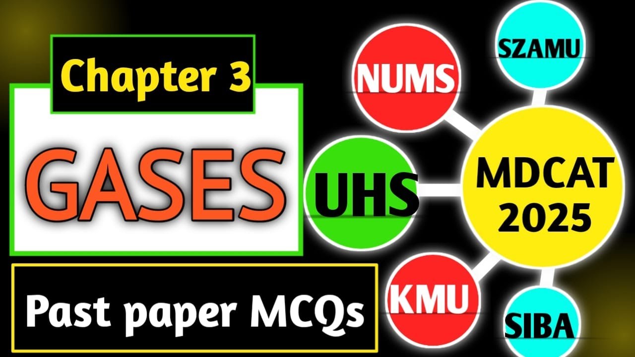 Gases MDCAT Chemistry past paper MCQs solution | UHS MDCAT 2025 paper
