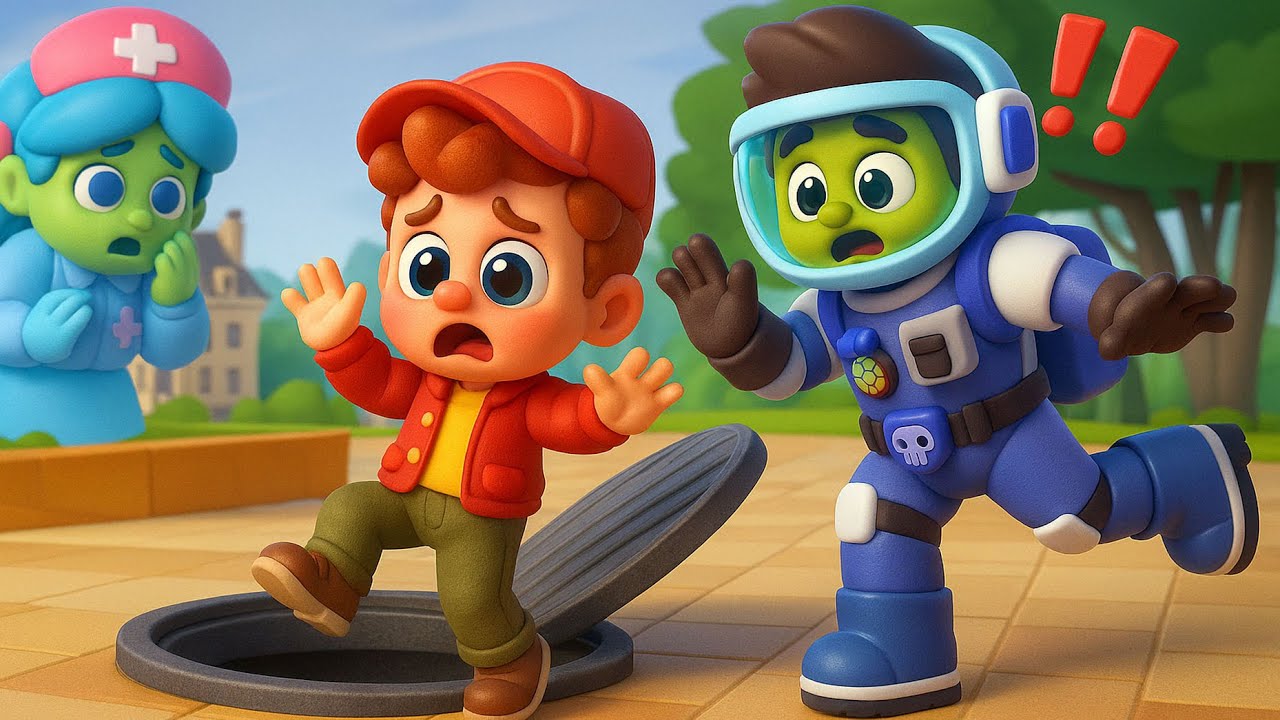 Don&rsquo;t Play on the Manhole Cover! 🚫🕳️ | Zombie Patrol Safety Song for Kids