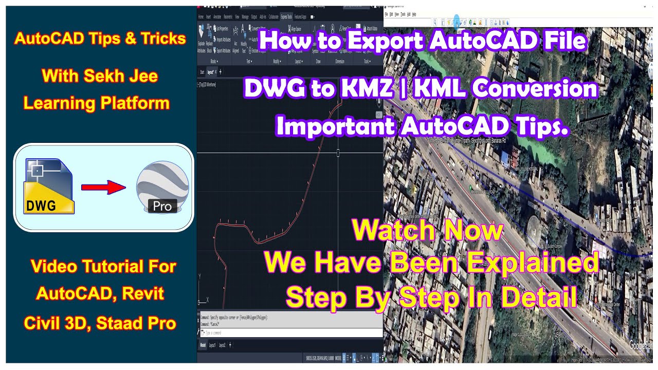 Export Lisp AutoCAD DWG to KMZ - KML File | 