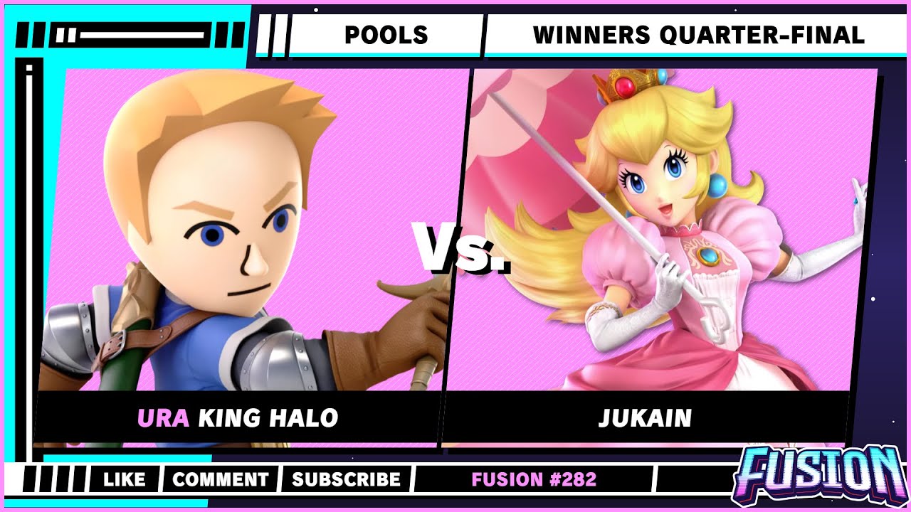Fusion #282 - Pools - Winners Quarter-Final - King Halo (Mii Swordsman) VS Jukain (Peach) - SSBU