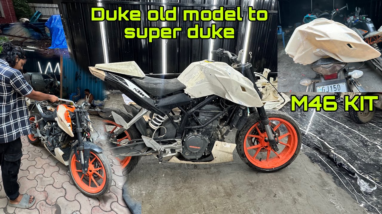 Converting KTM DUKE old model to a new bulky duke || M46 Kit installed