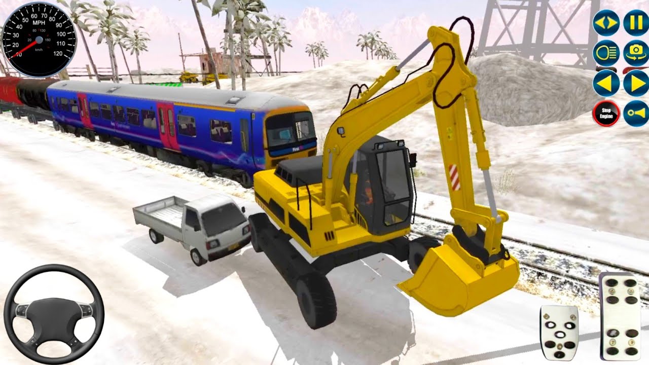 Sand Excavator Crane Simulator : Heavy Construction - Heavy Machine Gameplay