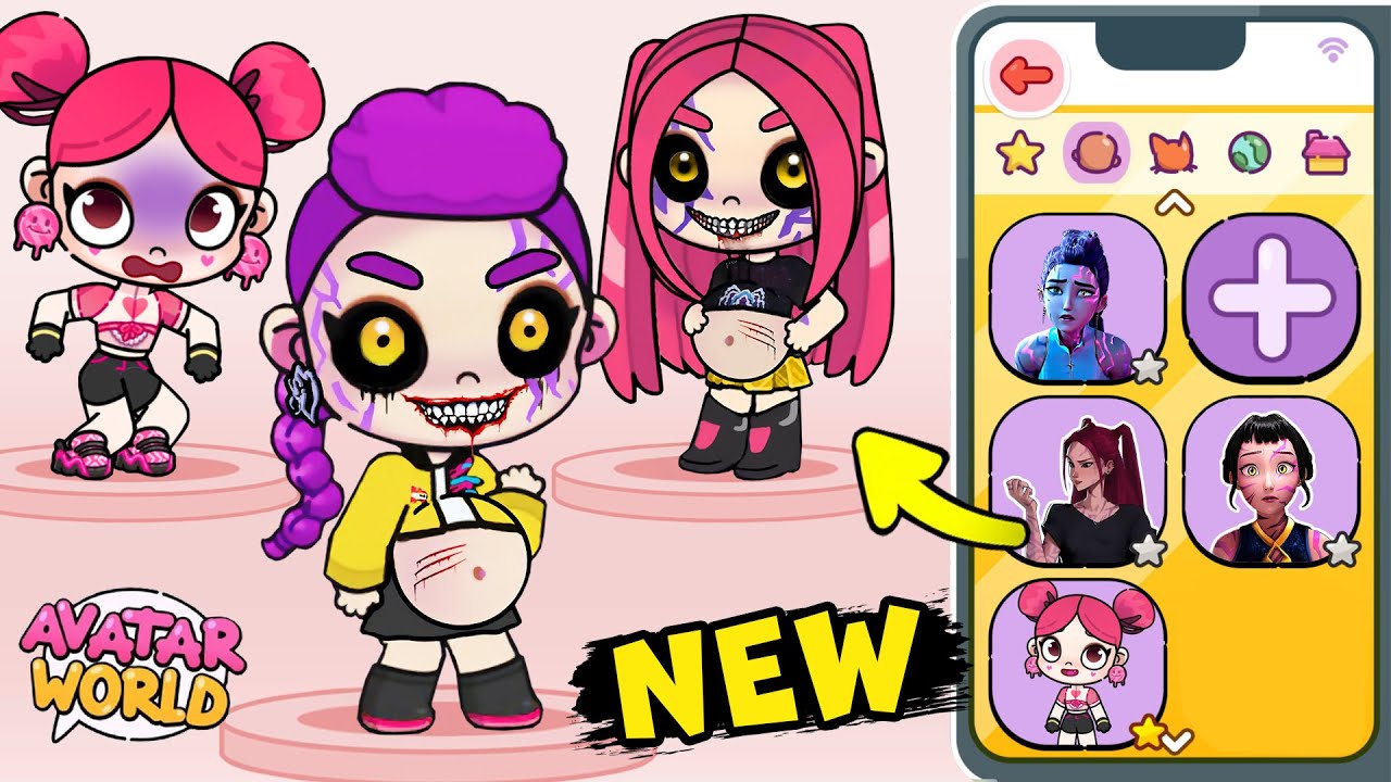 NEW RUMI, MIRA and ZOEY Demon from KPOP Demon Hunters in AVATAR WORLD 🌍 PAZU