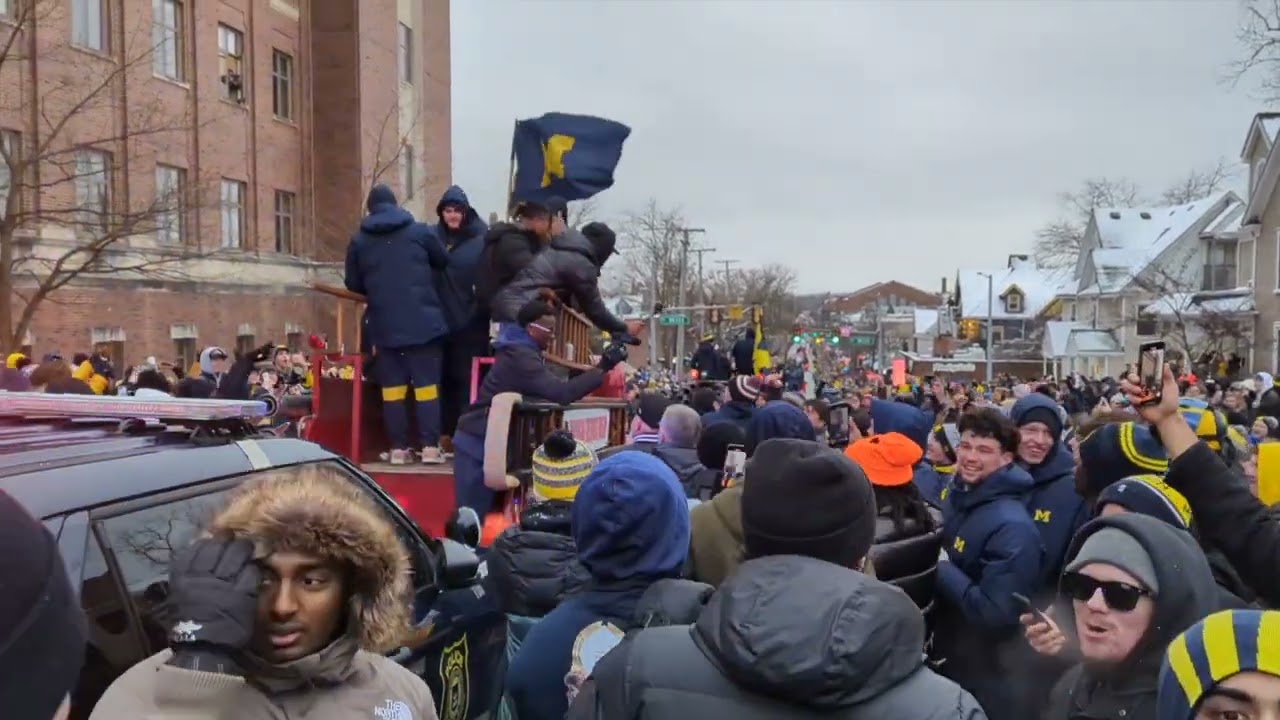 Michigan football NATIONAL CHAMPIONS parade in Ann Arbor