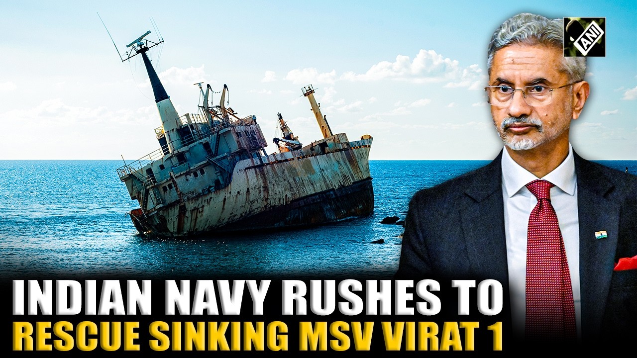 Indian Navy rushes to rescue 14 Indians on board sinking dhow MSV Virat 1