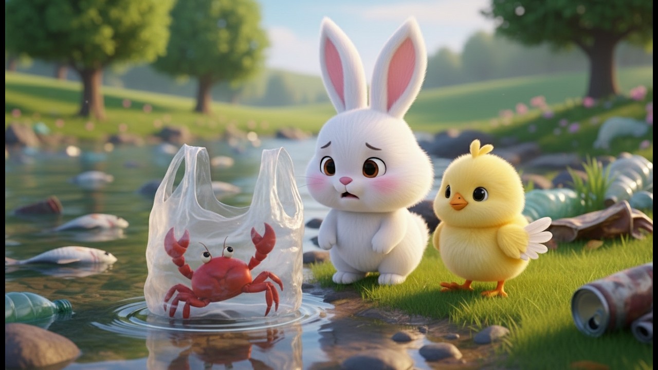 Save Water, Save Life #animation #ai #bunny #nature #asmr