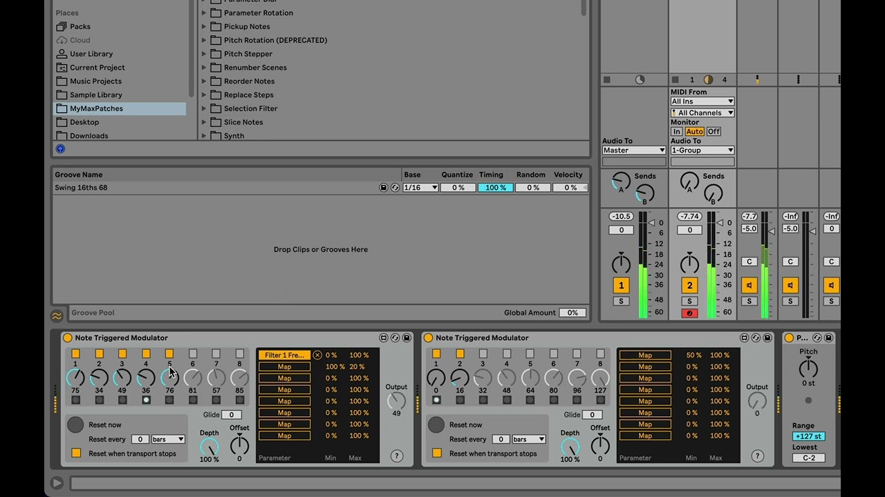Note Triggered Modulator
